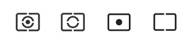 Exposure metering mode icons